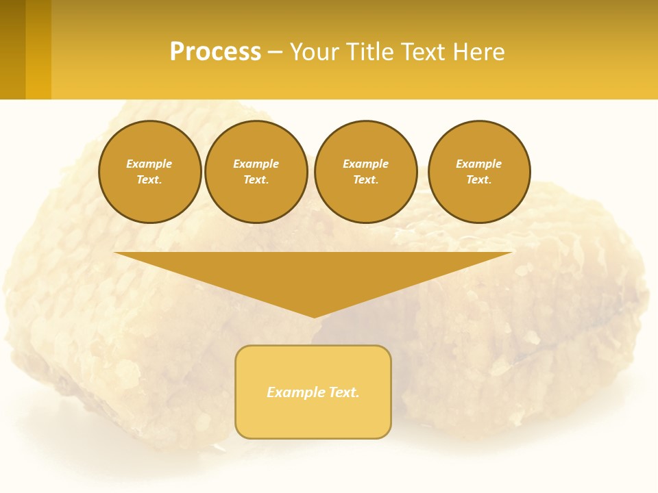 Two Pieces Of Honey On A White Background PowerPoint Template