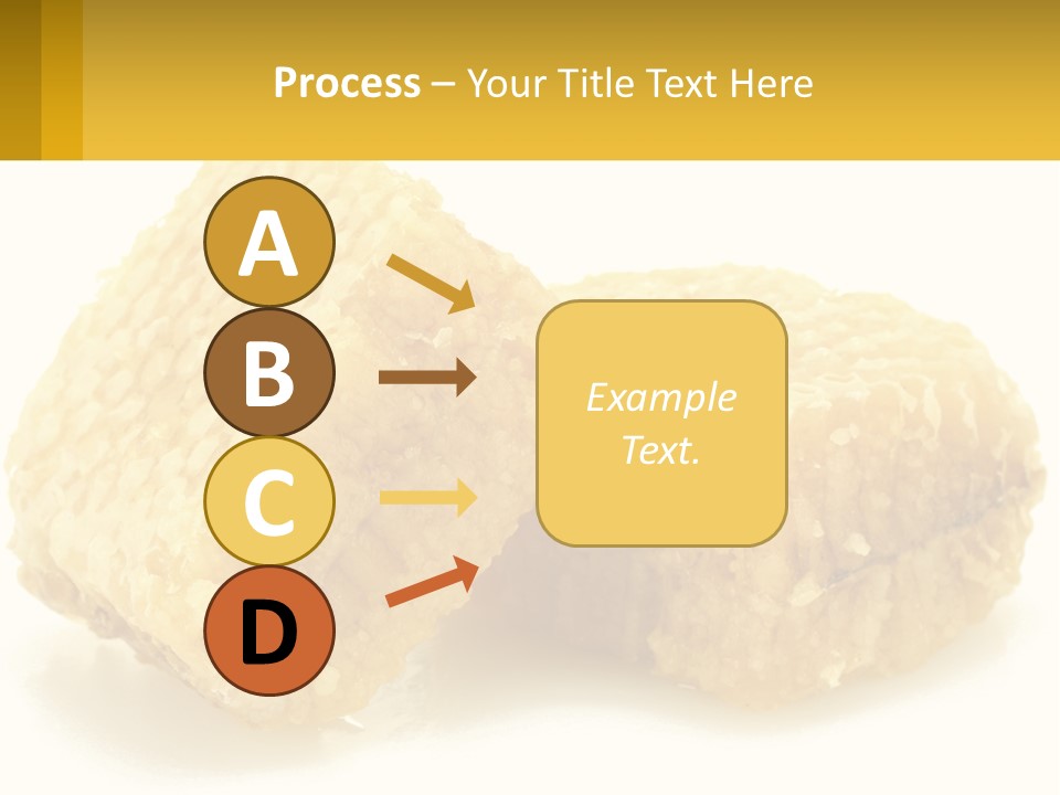 Two Pieces Of Honey On A White Background PowerPoint Template