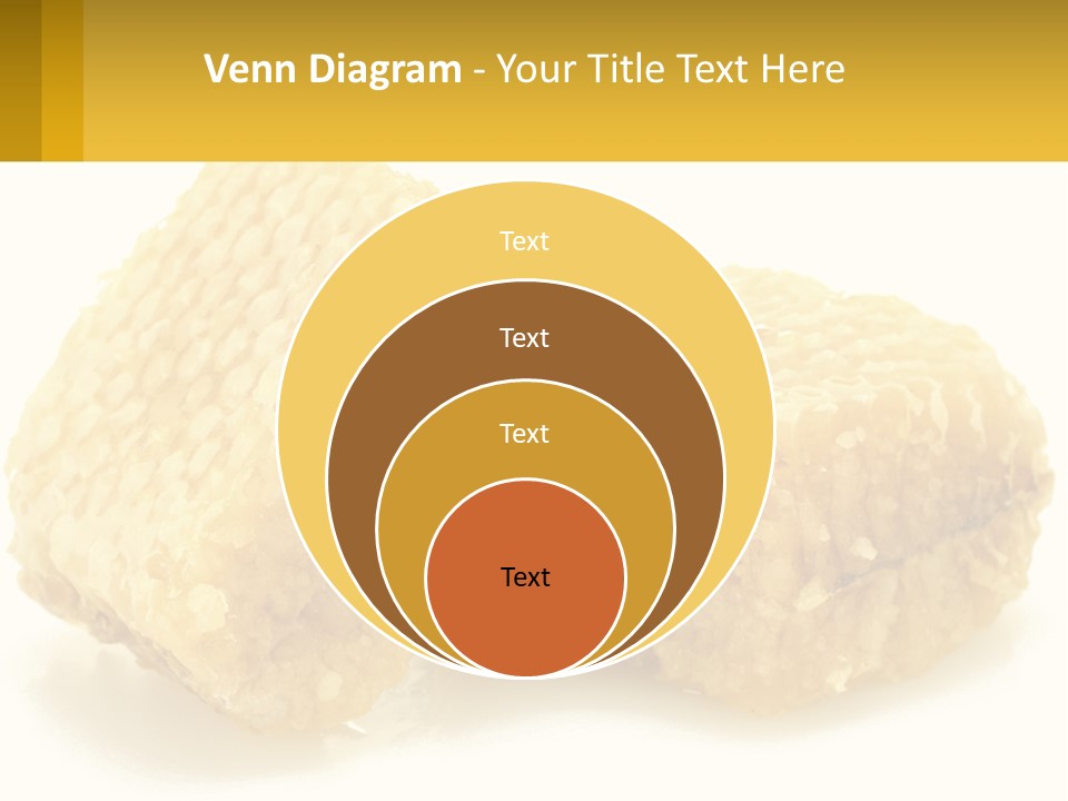Two Pieces Of Honey On A White Background PowerPoint Template