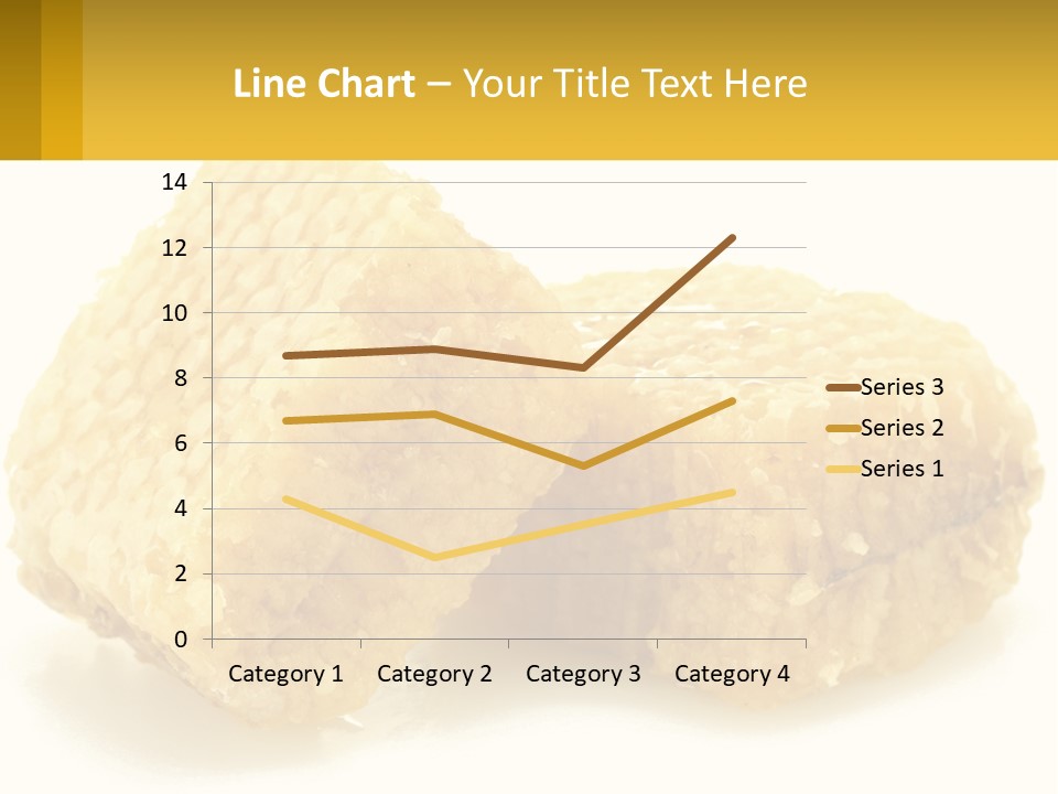 Two Pieces Of Honey On A White Background PowerPoint Template