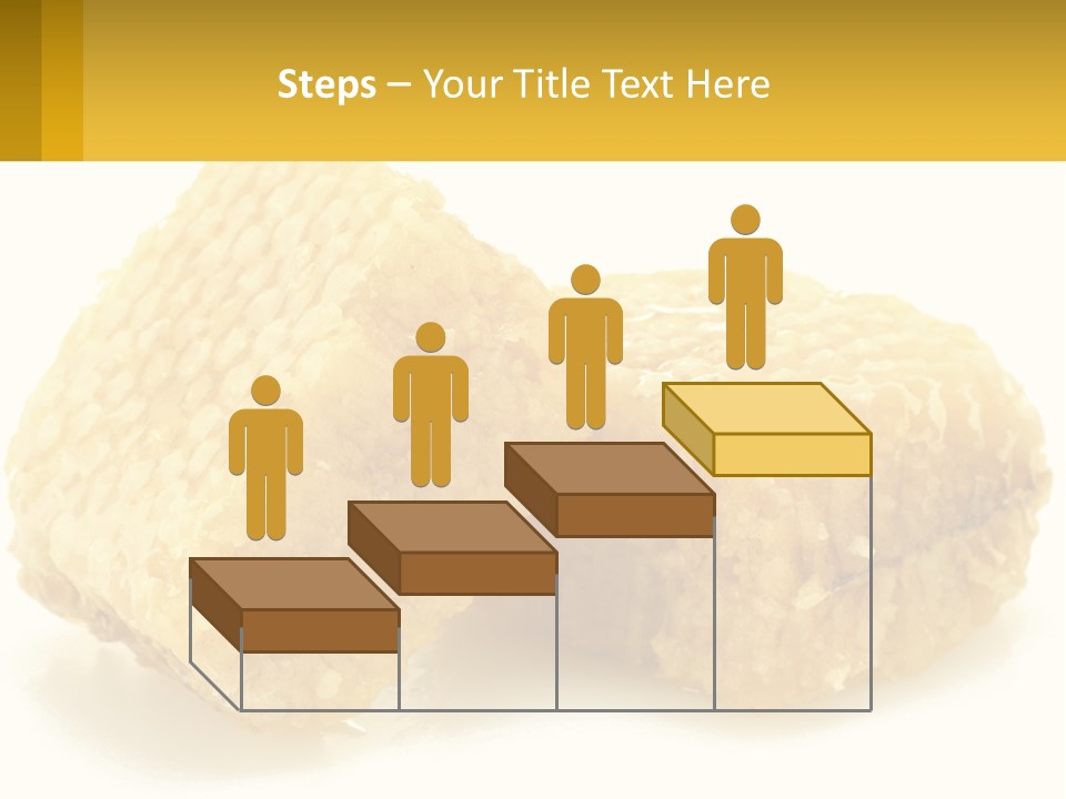 Two Pieces Of Honey On A White Background PowerPoint Template