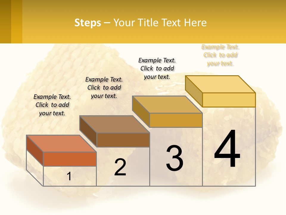 Two Pieces Of Honey On A White Background PowerPoint Template