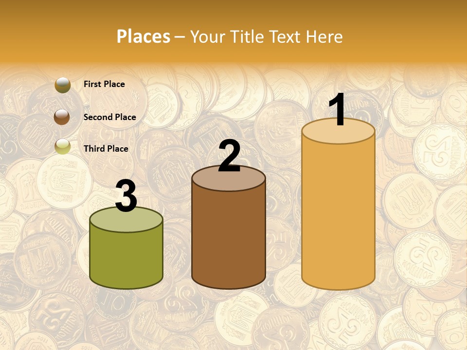 A Pile Of Gold Coins Powerpoint Template PowerPoint Template