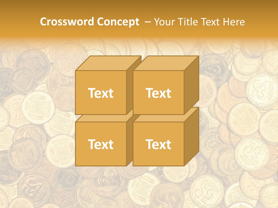 A Pile Of Gold Coins Powerpoint Template PowerPoint Template