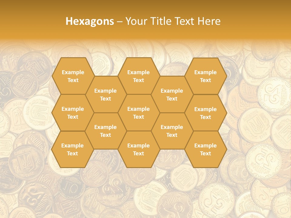 A Pile Of Gold Coins Powerpoint Template PowerPoint Template