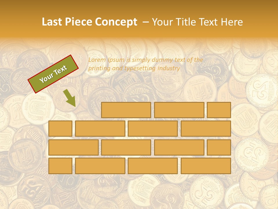 A Pile Of Gold Coins Powerpoint Template PowerPoint Template