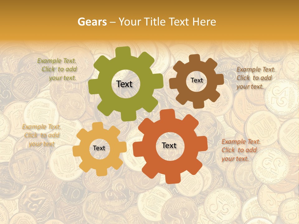 A Pile Of Gold Coins Powerpoint Template PowerPoint Template