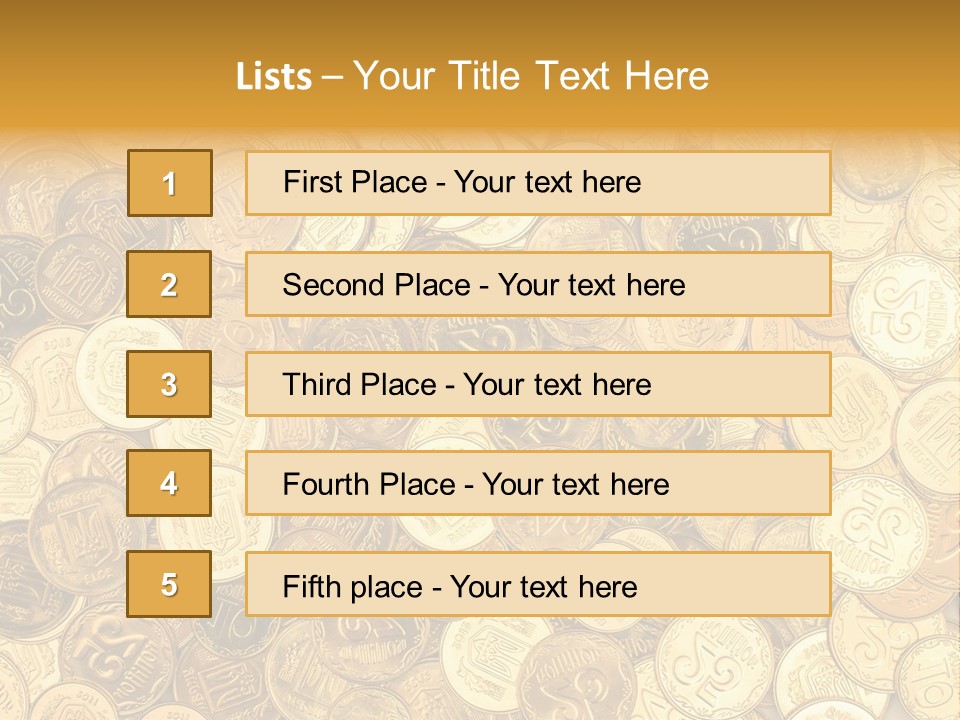 A Pile Of Gold Coins Powerpoint Template PowerPoint Template