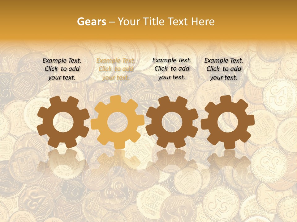 A Pile Of Gold Coins Powerpoint Template PowerPoint Template