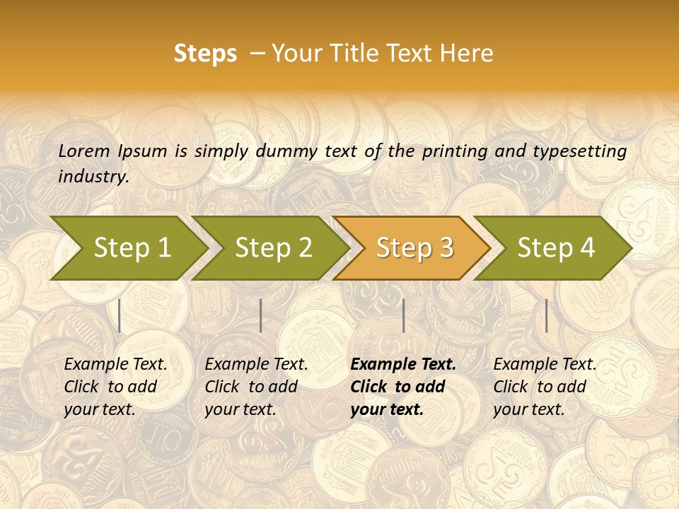A Pile Of Gold Coins Powerpoint Template PowerPoint Template