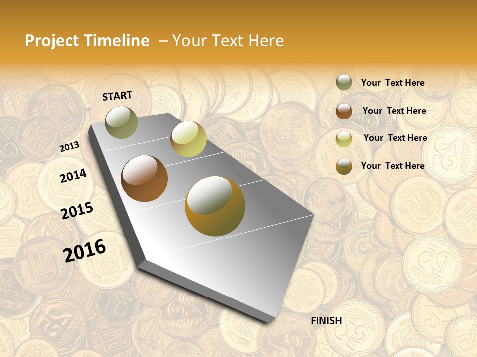 A Pile Of Gold Coins Powerpoint Template PowerPoint Template