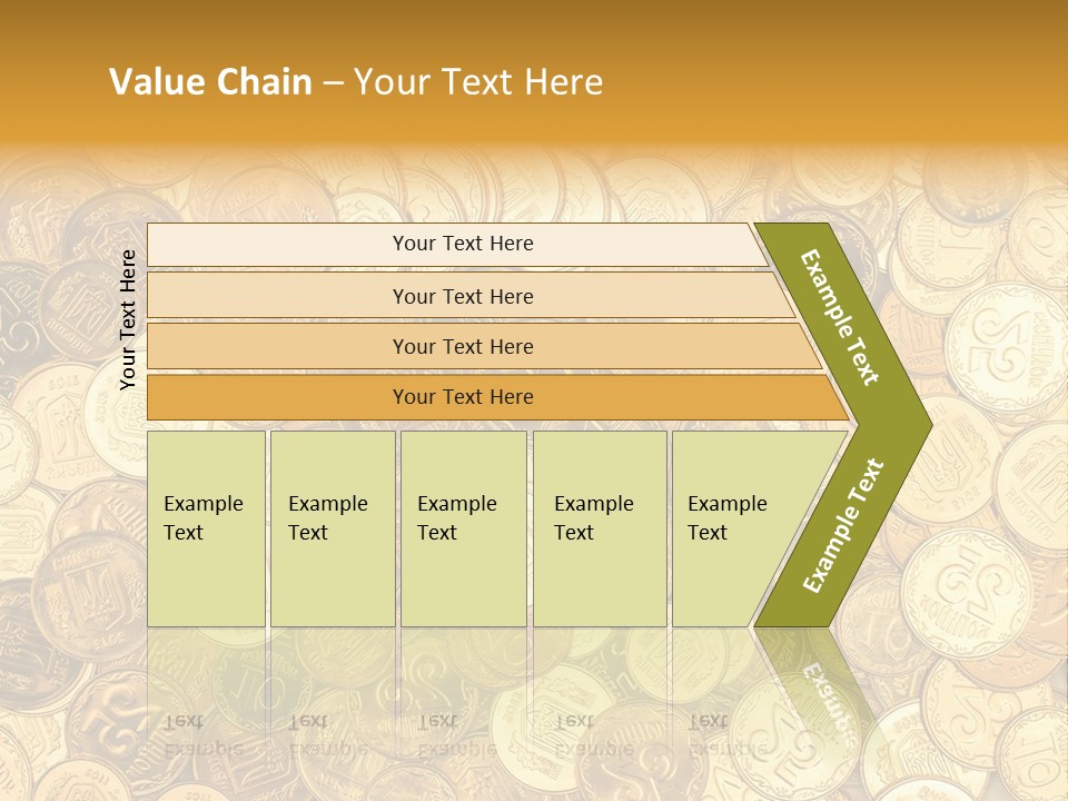 A Pile Of Gold Coins Powerpoint Template PowerPoint Template