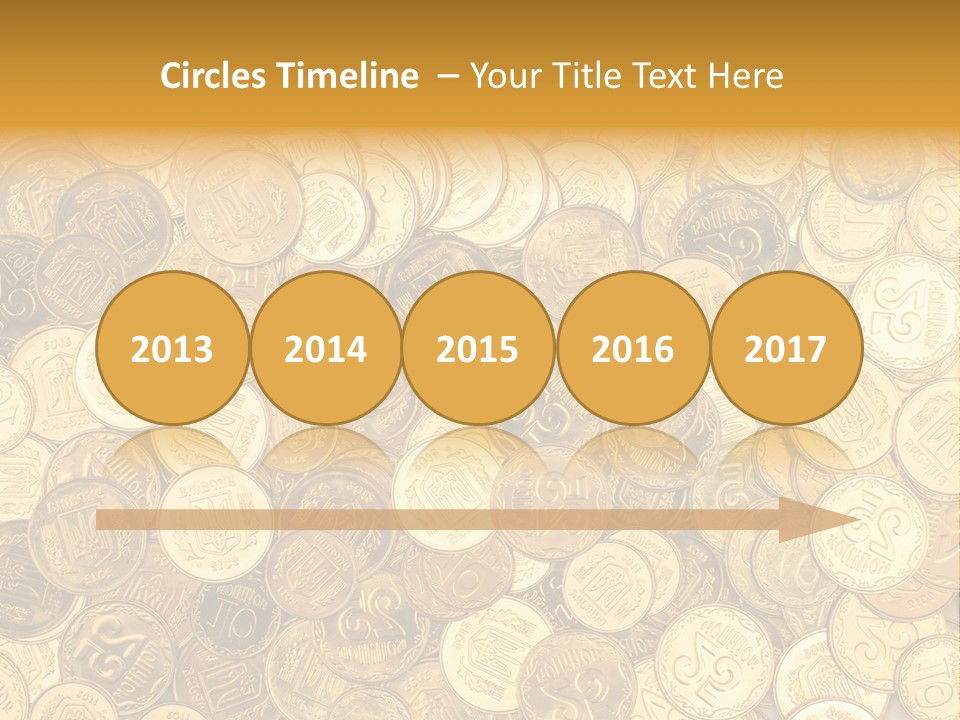 A Pile Of Gold Coins Powerpoint Template PowerPoint Template