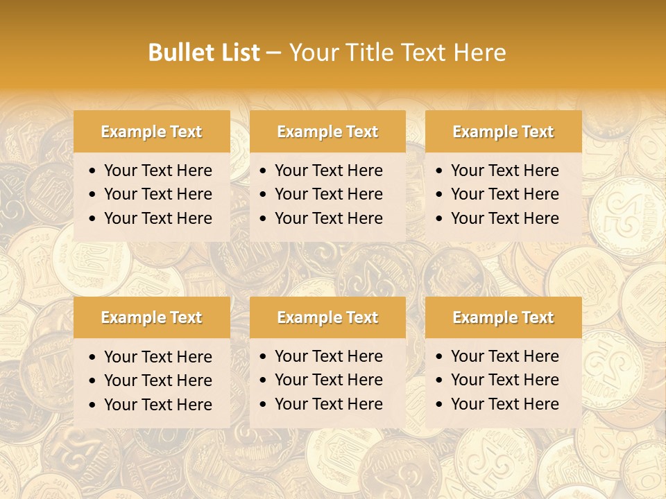 A Pile Of Gold Coins Powerpoint Template PowerPoint Template