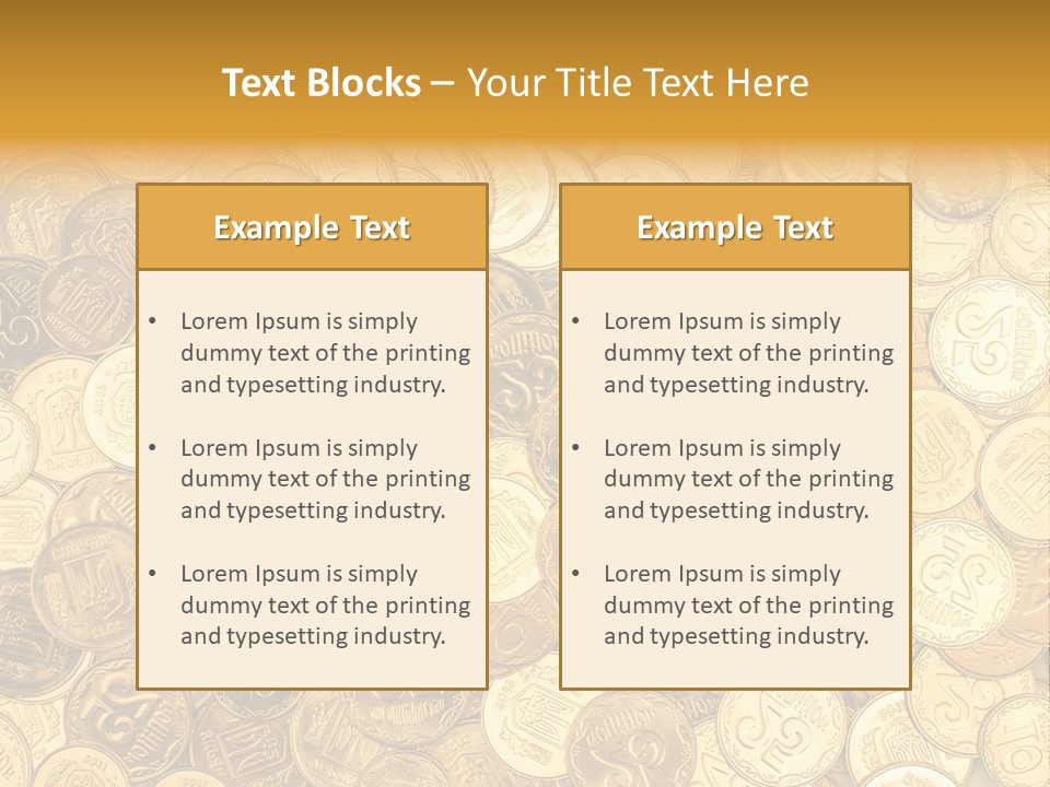 A Pile Of Gold Coins Powerpoint Template PowerPoint Template