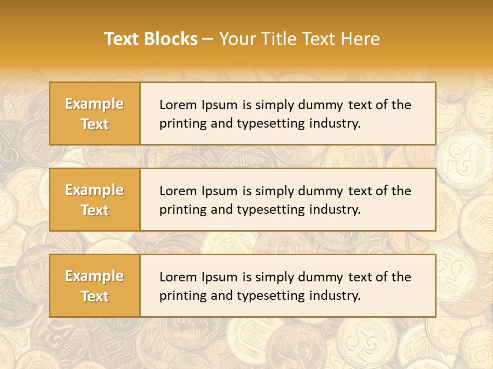 A Pile Of Gold Coins Powerpoint Template PowerPoint Template