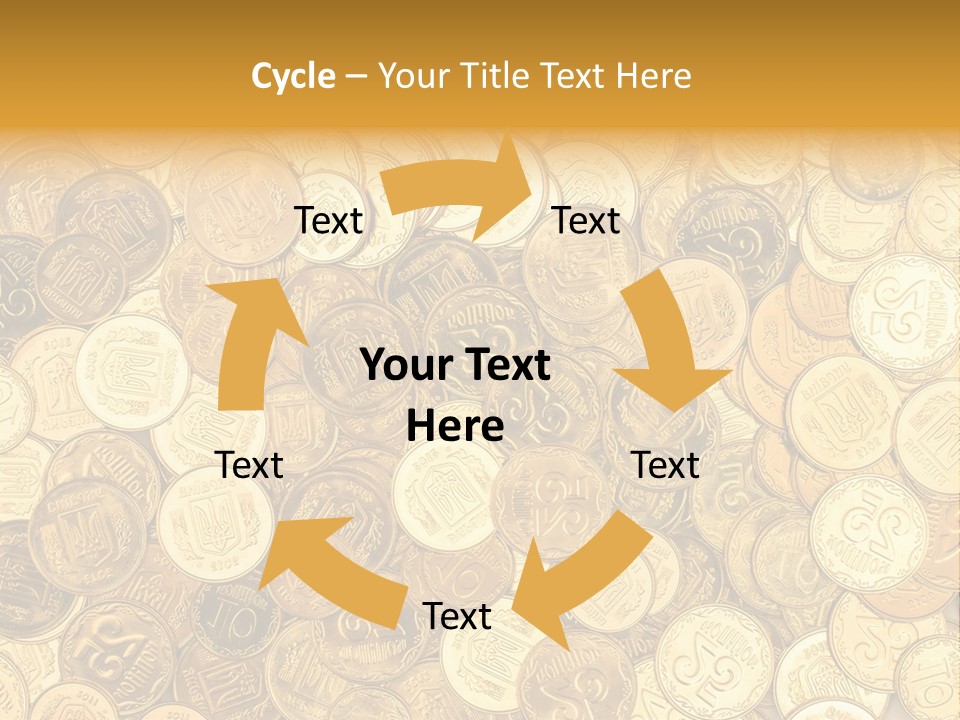 A Pile Of Gold Coins Powerpoint Template PowerPoint Template
