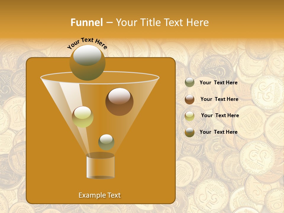 A Pile Of Gold Coins Powerpoint Template PowerPoint Template