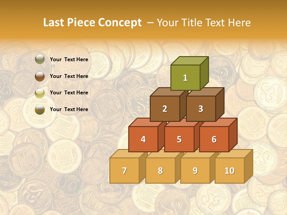 A Pile Of Gold Coins Powerpoint Template PowerPoint Template