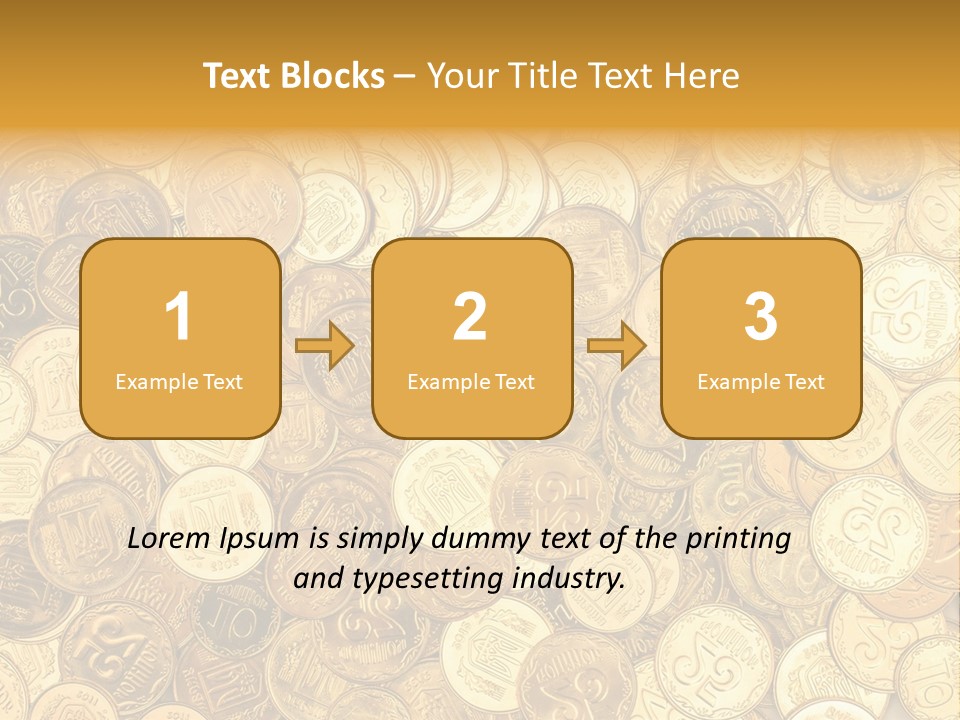 A Pile Of Gold Coins Powerpoint Template PowerPoint Template