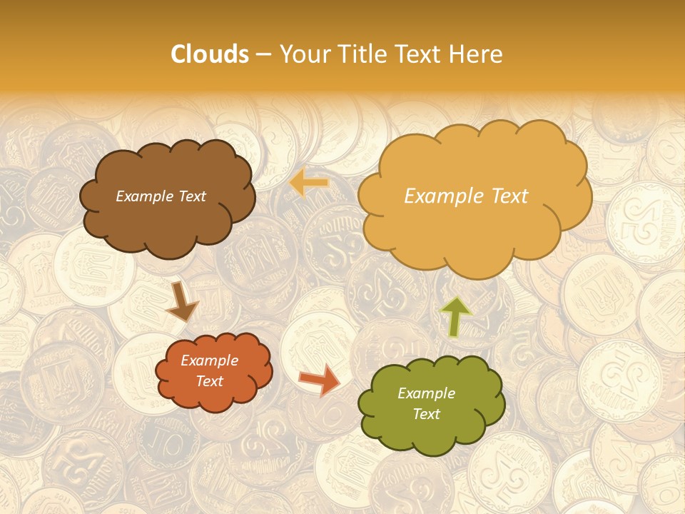 A Pile Of Gold Coins Powerpoint Template PowerPoint Template