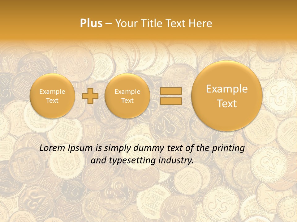 A Pile Of Gold Coins Powerpoint Template PowerPoint Template