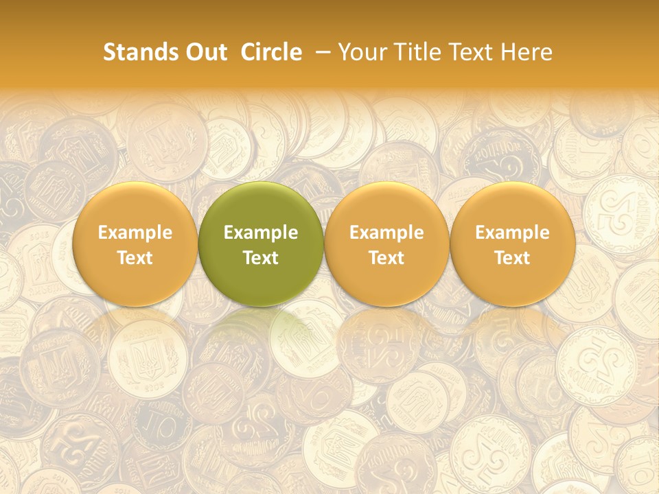 A Pile Of Gold Coins Powerpoint Template PowerPoint Template