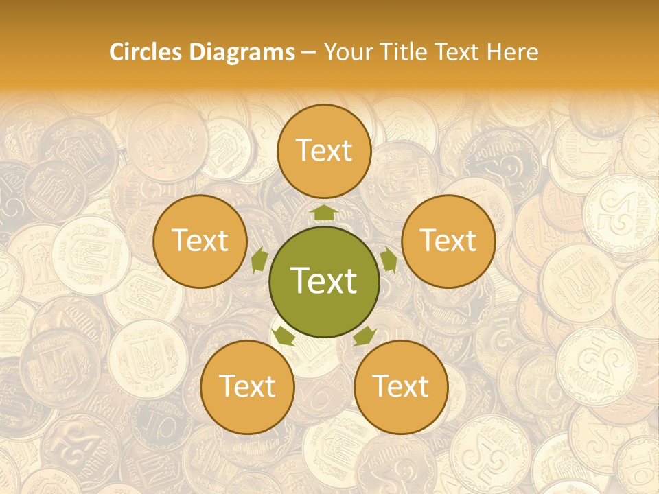 A Pile Of Gold Coins Powerpoint Template PowerPoint Template