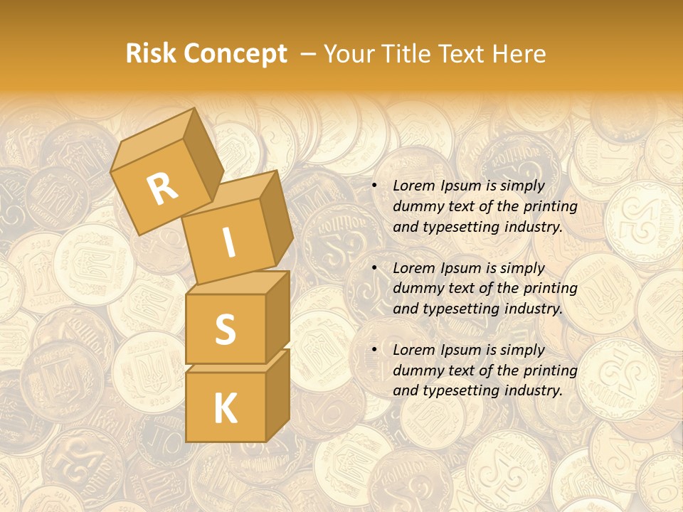 A Pile Of Gold Coins Powerpoint Template PowerPoint Template