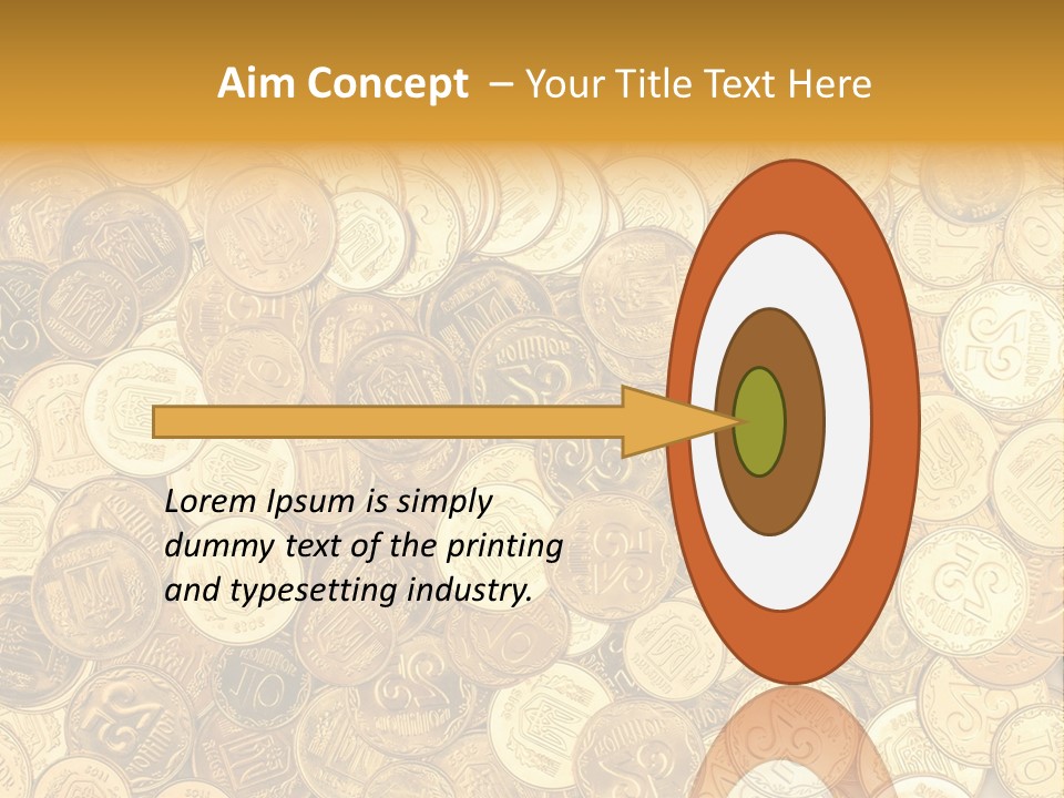 A Pile Of Gold Coins Powerpoint Template PowerPoint Template