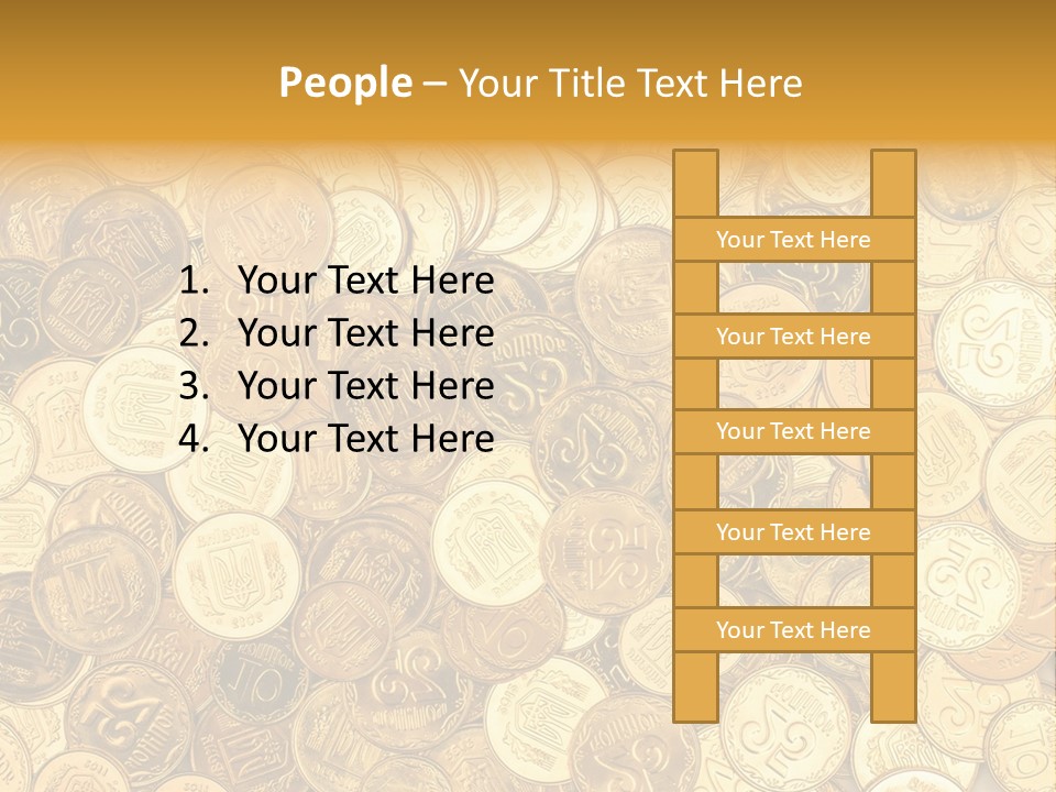 A Pile Of Gold Coins Powerpoint Template PowerPoint Template