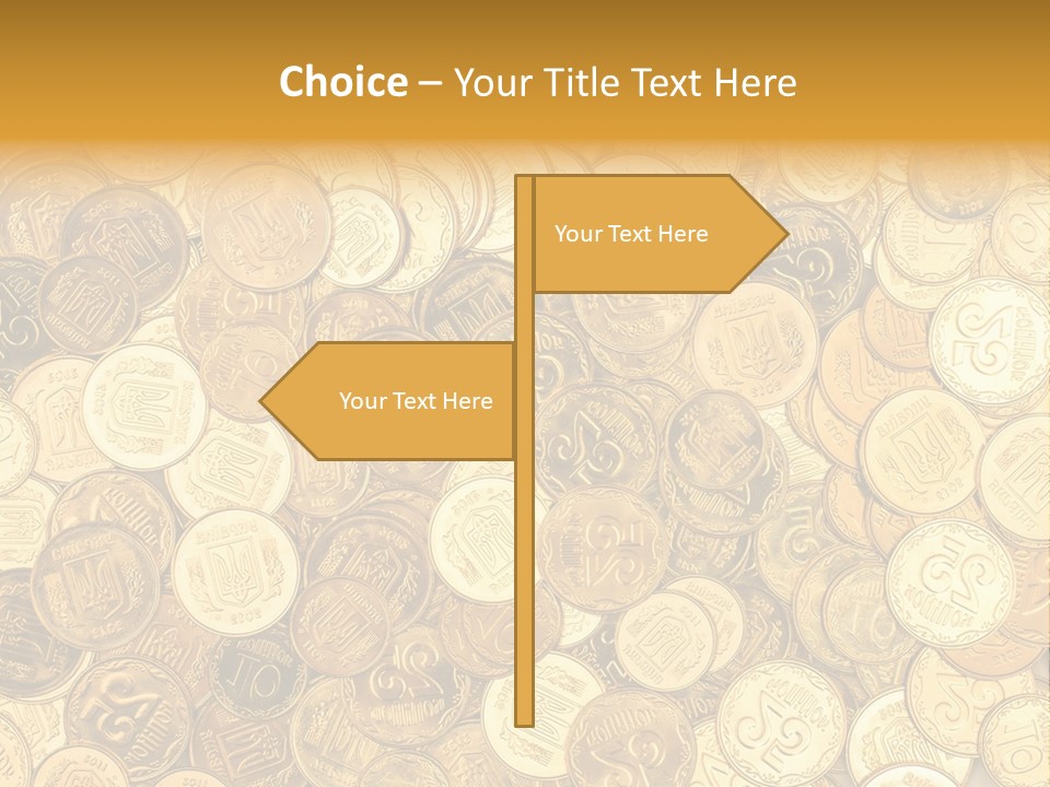 A Pile Of Gold Coins Powerpoint Template PowerPoint Template