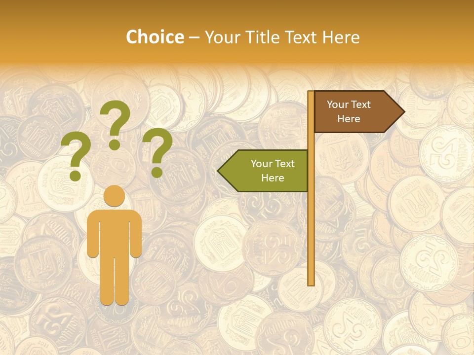 A Pile Of Gold Coins Powerpoint Template PowerPoint Template