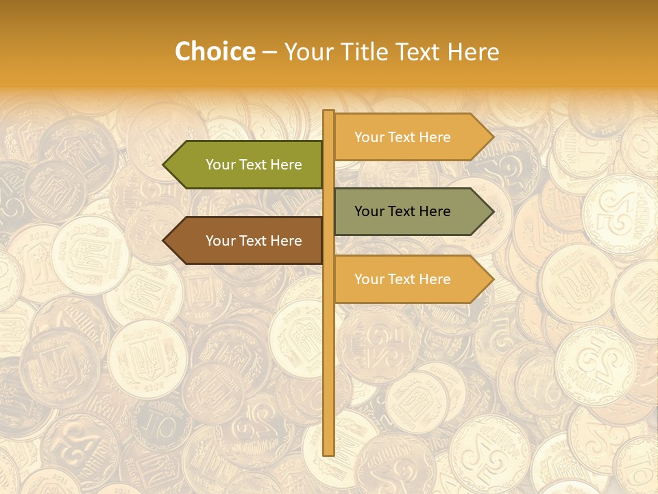 A Pile Of Gold Coins Powerpoint Template PowerPoint Template