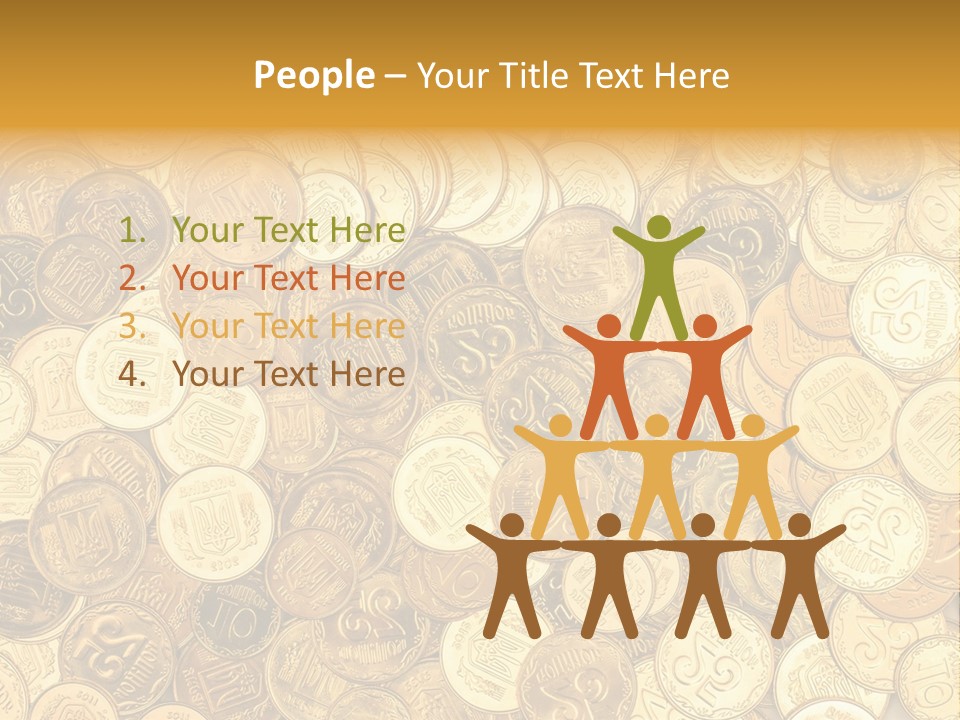 A Pile Of Gold Coins Powerpoint Template PowerPoint Template