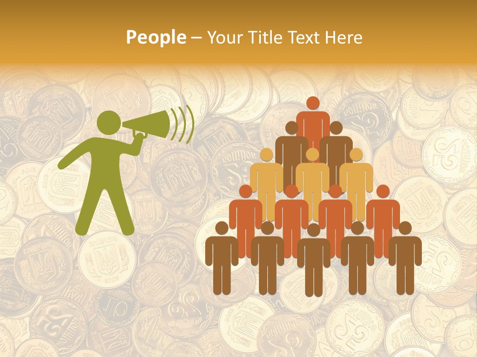 A Pile Of Gold Coins Powerpoint Template PowerPoint Template