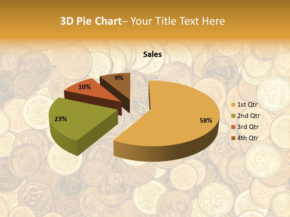 A Pile Of Gold Coins Powerpoint Template PowerPoint Template