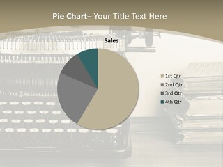 A Typewriter And Books On A Table Powerpoint Template PowerPoint Template