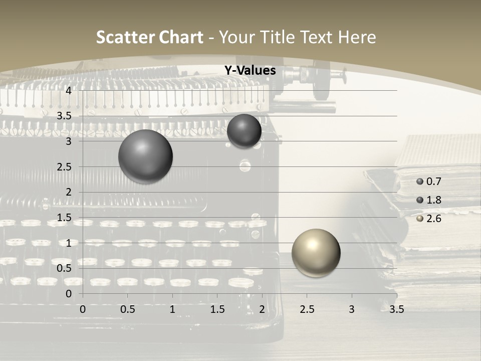 A Typewriter And Books On A Table Powerpoint Template PowerPoint Template