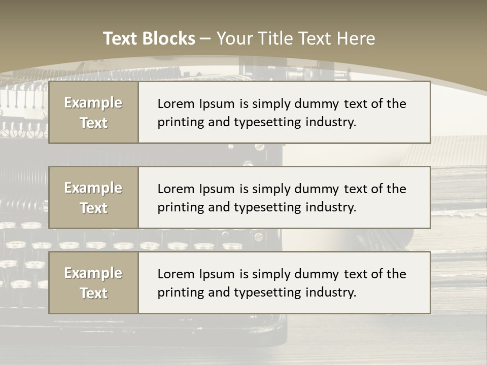 A Typewriter And Books On A Table Powerpoint Template PowerPoint Template