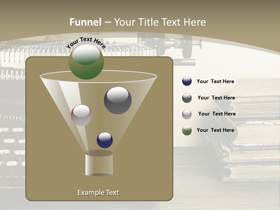 A Typewriter And Books On A Table Powerpoint Template PowerPoint Template