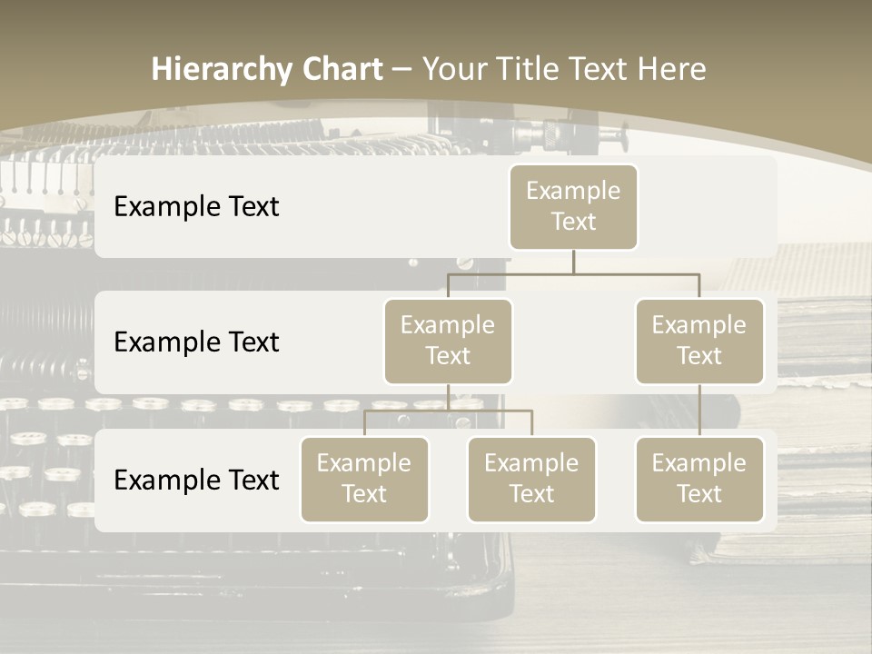 A Typewriter And Books On A Table Powerpoint Template PowerPoint Template