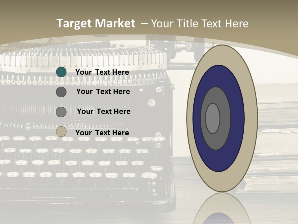 A Typewriter And Books On A Table Powerpoint Template PowerPoint Template