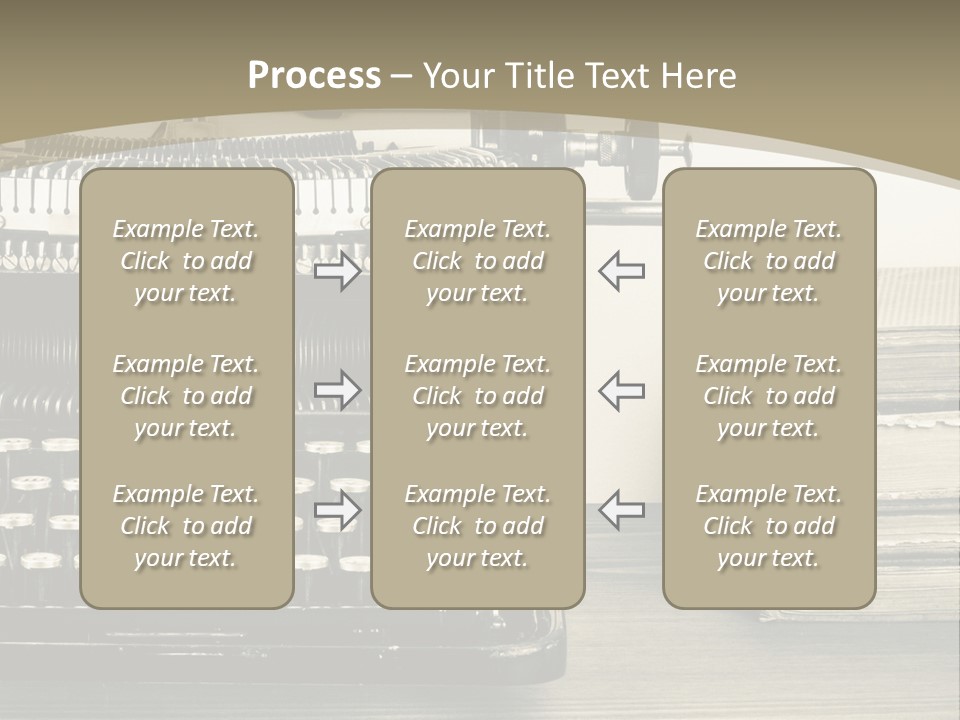 A Typewriter And Books On A Table Powerpoint Template PowerPoint Template