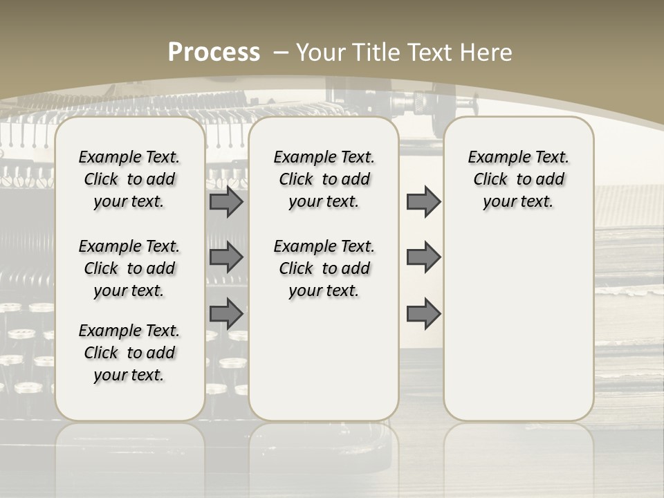 A Typewriter And Books On A Table Powerpoint Template PowerPoint Template
