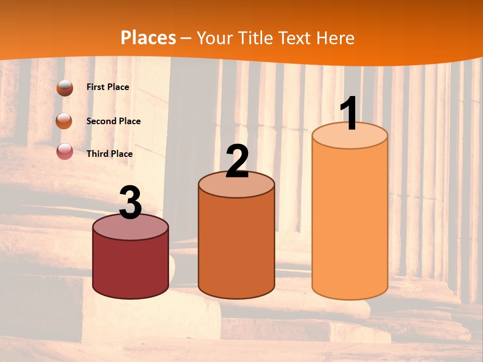 A Row Of Columns In Front Of A Building PowerPoint Template