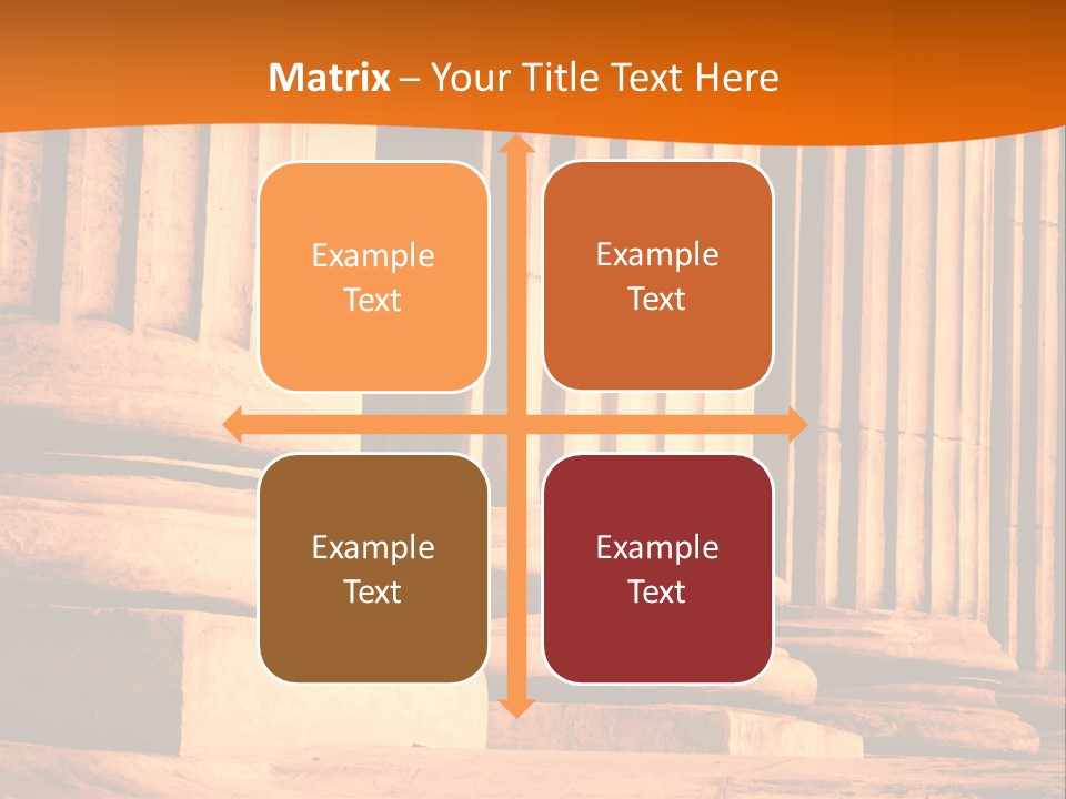 A Row Of Columns In Front Of A Building PowerPoint Template