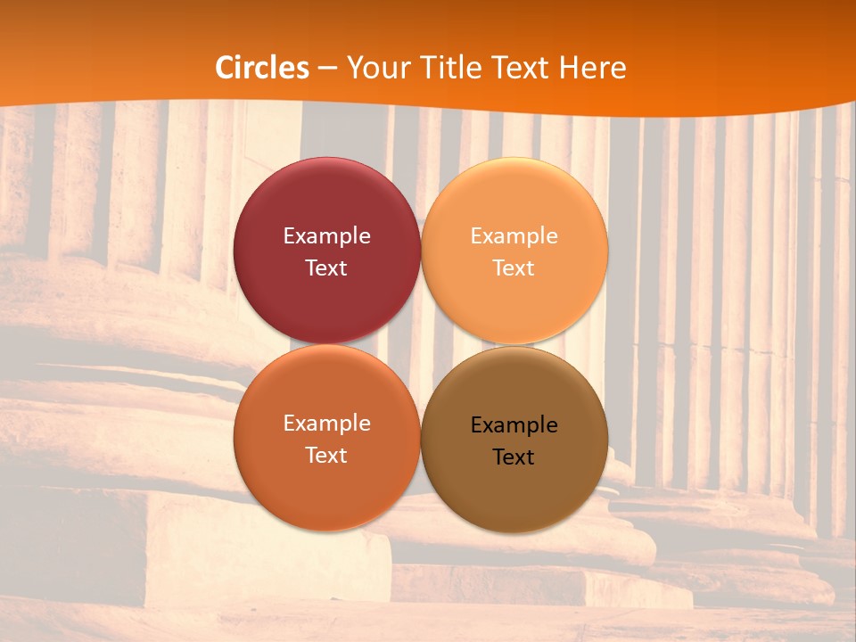 A Row Of Columns In Front Of A Building PowerPoint Template