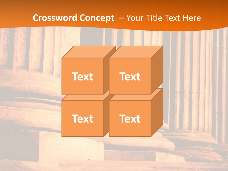 A Row Of Columns In Front Of A Building PowerPoint Template