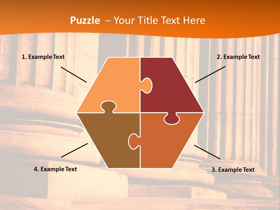 A Row Of Columns In Front Of A Building PowerPoint Template